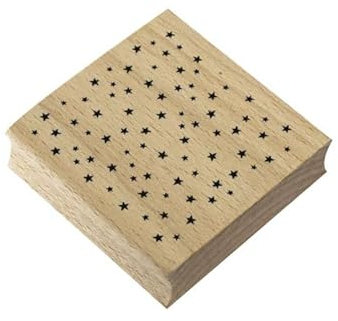 Artoz Stempel – Holzstempel – „Sterne all over“ – 60 x 60 mm – Motivstempel zum Kartenbasteln für Weihnachten, Einladungen, Grüße