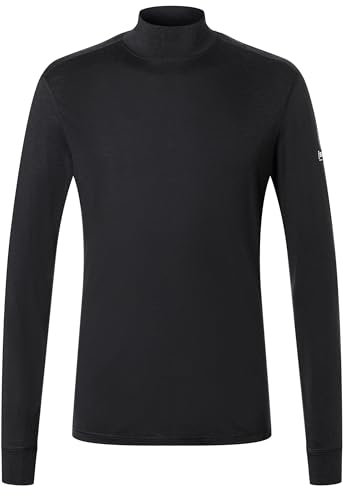 super.natural M TUNDRA175 TURTLENECK Merino Longsleeve Herren - Herren Langarmshirt aus Merino-Polyester-Mix, Wärmendes & geruchsabweisendes Funktionsshirt