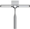 COFTCLMOMT 25CM Edelstahl Duschabzieher Mit Selbstklebe Haken, Silber Abzieher Dusche Wischer für Badezimmer, Kurzer Handgriff Glaswischer, Glas Wasserschieber, Duschwand Abzieher, Badwischer