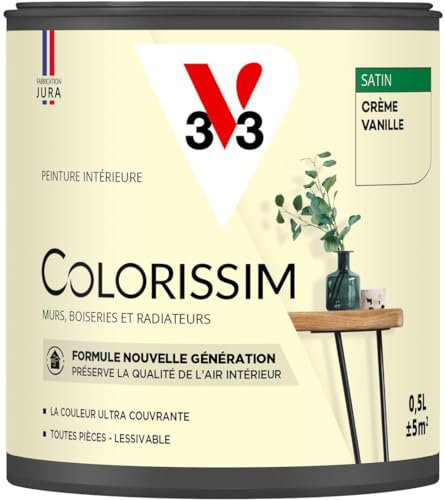 V33 Peinture multi-supports Colorissim® Crème vanille satin 0,5L