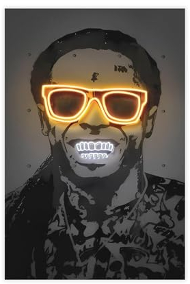 DEZARO Lil Wayne Hip Hop Poster Leinwand Poster Schlafzimmer Dekor Sport Landschaft Büro Zimmer Dekor Geschenk ungerahmt 30 x 45 cm