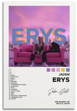 klouds ERYS Poster Jaden Smith Poster, dekoratives Gemälde, Leinwand, Schlafzimmer, Kunst, Wohnzimmer, Dekoration, modern, ästhetisches Poster, 30 x 45 cm, ungerahmt