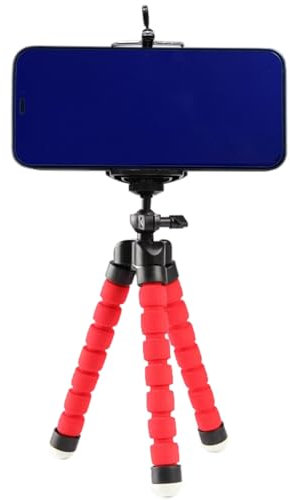 YIYIWANG Phone Tripod Cell Phone Stands Flexible Octopus Style Portable Mini Travel Tripod Stand Camera Mount for Gopro Smartphone and Digital Camera Video Outdoor (Red)