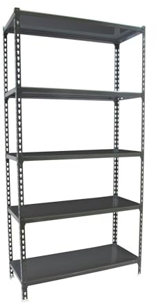 PROREGAL Schwerlastregal Big Metal Shark | HxBxT 200x100x50cm | Fachlast 180kg | Grau-Verzinkt | Regal Standregal Aufbewahrungsregal