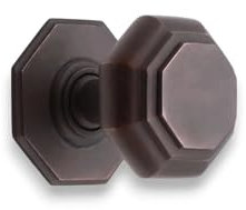 Infinity Decor Aged Bronze Octagonal Solid Brass Large Centre Door Knob Pull Handles 80mm – Ideal for External and Internal Use
