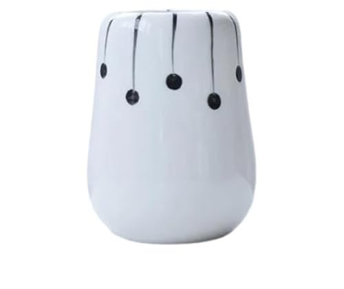 BIVVI Handbemalter Blumentopf aus Keramik in Schwarz und Weiß für Pflanzen, Groot-Vase, Desktop-Ornamente, Hausgarten-Dekoration
