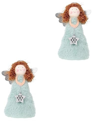 Cabilock 2stücke Weihnachtsengel Baumspitze Schöne Weihnachtsbaumdeko Für Festlichkeiten Für Tisch Schrank Und Weihnachtsbaum Auffälliges Design Für Zuhause