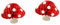 2 Stück Pilze Deko Herbstdeko aus Papier 20 cm Herbst Fliegenpilze Dekoration Innen Rote Mushroom Decor Aesthetic als Herbst- und Weihnachtsdekoration Tischdeko für Garten