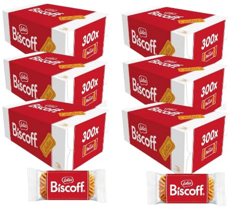 Biscoff Indivuidually Wrapped Welcome Biscuits with Caramelised Taste Lotus 300 Pieces (1875g) (6 Box - 1800 Biscuits)