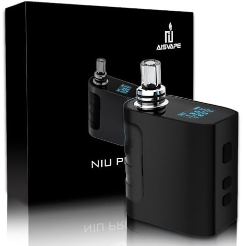 IXIGER Vaporizer,Vaporizer für Kräuter & Extrakte,Kräuter Verdampfer,Einfache Reinigung,Ausziehbares Glasmundstück,Konvektion,mit Anleitung,Kompakt,Kein Nikotin(Schwarz)