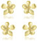 TIESOME 1 Paar Große Blume Ohrringe Gold, Blumen Tropfen Ohrringe Böhmische ohrringe blumen Metall Blütenblatt Ohrstecker Modeschmuck Für Frauen Und Mädchen