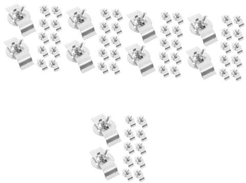 Hoement 60juegos Clips De Fregadero De Inoxidable Para Montaje Bajo Encimera Soporte De Lavabo y Kit De Reparación Para Fregaderos De Cocina y Baño