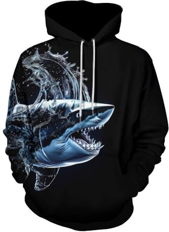 Ying Kaputzen Hoodie Herren Persönlichkeit Mode Trend Sweatshirt Herren Vintage Lose All-Match Hoodies Herren Das Neue Digitales Drucken Rundhals Kapuzen Sweatshirt Herren D-08 S