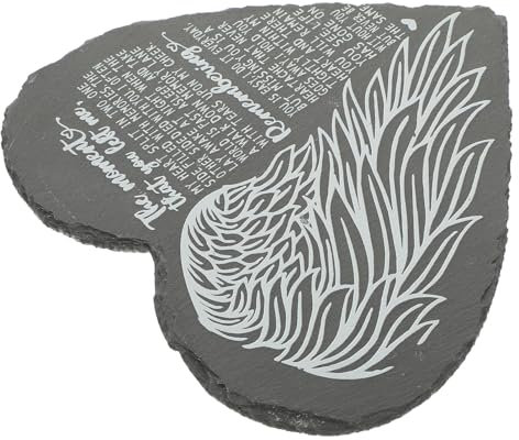 Cabilock Piedra Conmemorativa con Diseño de Corazón Decoración para Jardín de Mascotas o Humanos Adorno de Cementerio