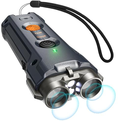 Anti Bell Gerät für Hunde, Antibell Ultraschall Gerät mit Stroboskop Taschenlampe Hundebell Kontrollgeräte Tragbar Stopp Hundebell Wiederaufladbares Anti Bellen Gerät für Kleine Mittel Große Hunde