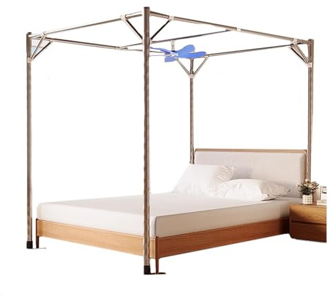 XXYLC Support De Moustiquaire pour Lit à Baldaquin, Rideau De Lit Et Support De Moustiquaire Poteau De Lit à Quatre Coins, pour Chambre(Size:120 * 200cm,Color:26mm)