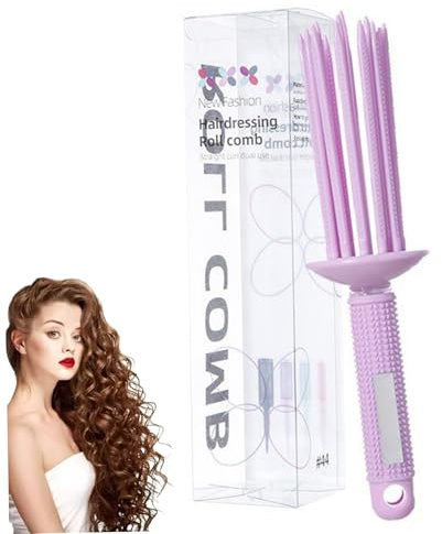 Curling Roll Comb Air Volumen lockiges Haar Kamm mit Nicht -Schlupf -Grip Fluffy Styling Haar Volumizer Werkzeug für Frauen Freizeitkleidung oder besondere Veranstaltungen