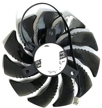 Computerkühlungsteil 88 mm T129215SU 3-poliger 4-poliger Kühlerlüfter, kompatibel mit GTX 1050 Ti GTX 1080 1060 1070 MIN Gaming OC 3G AMD-Grafikkarte(PLD09210S12HH 3pin)