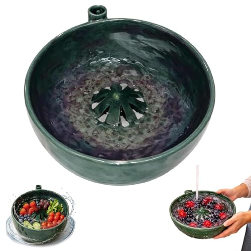 Lavadora De Frutas Y Verduras De Cerámica, Lavadora De Frutas Y Verduras Multiusos Con Drenaje, Colander De Cocina Multiusos, Para Herramienta De Cocina De Limpieza Rápida (1pcs)
