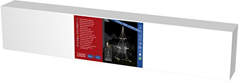 Konstsmide LED Schlauchsilhoutte Tannenbaum, 3D, groß, 432 warm weiße Dioden, 24V Außentrafo, transparentes Kabel - 3944-103