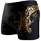 HHD® Badehose für Herren aus guter Elastizität aus High-Tech Boxershorts, Badeshorts mit vorderem Tie für Strand/Sport/Schwimmen/Tauchen (Schwarz, L)