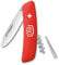 FELCO 501 Schweizer Taschenmesser (4 Funktionen inkl. Korkenzieher + Pinzette, Länge 95 mm, Edelstahlklinge, ergonomischer Griff), Rot