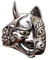 ForFox Zweifarbig 925 Sterling Silber Japanischer Oni Dämon Hannya und Fuchs Kitsune Masken Ring Gothic Schmuck für Herren Damen Größe 62
