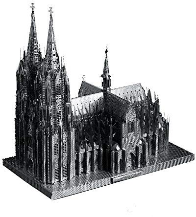 Microworld Metall-Jigsaw-Puzzle Kölner Dom, Edelstahl, 500 Teile, 1 Set, 5 Stück, Alter 14-99 Jahre, Klassisch, Rätsel