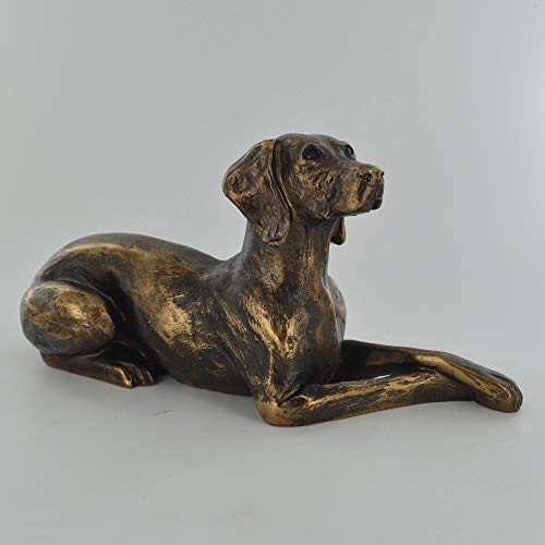 Prezents.com Harriet Glens Weimaraner Hund Bronze-Effekt Skulptur Heimdekoration oder Geschenkidee, Höhe 11 cm