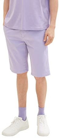 TOM TAILOR Denim, Bermuda per Uomo, Viola(Lilac Vibe 31042-Gioco di Carte), S