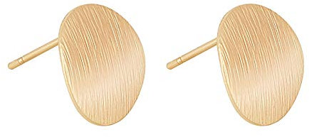 BENECREAT 20PCS 18 Karat echte vergoldete flache runde Zeichnungsohrringe Befunde mit Schlaufendurchmesser 12mm flache runde Ohrstecker mit Schmuckbehälter für DIY Schmuckherstellung