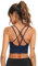 Sykooria Sport BH Damen Gepolstert Bustier Damen BH ohne Buegel Spaghettiträger Cross Back Design Push up BH Sport Bra Top für Yoga Fitness, Blau L