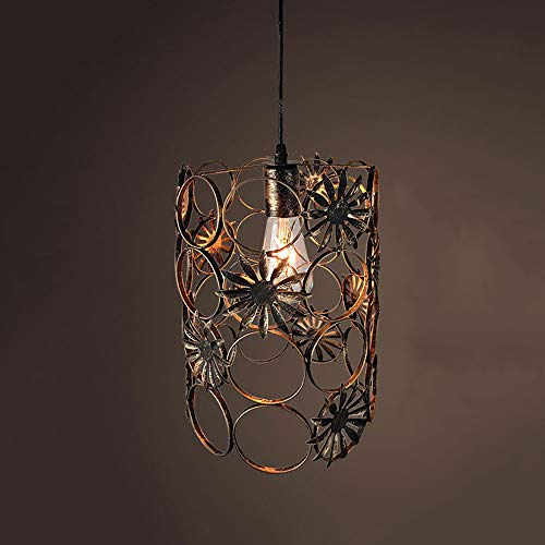 WFZRXFC Vogelkäfig Eisen Kunst Pendelleuchte Retro Industrial Style Leuchte Hohlmetall Industrial Style Hängelampe Rusty Home Decor Kronleuchter