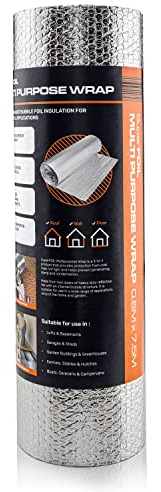 SuperFOIL Foil Insulation Roll 0.6m x 7.5m - Energy Saving DIY Bubble Foil Sheet - 3-in-1 Sustainable Thermal Insulation Reflective Radiant Barrier & Vapour Barrier - Multi Purpose for Home & Auto
