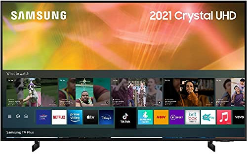 Samsung AU8000 65 Inch Smart TV (2021) - Crystal 4K AirSlim Smart TV with HDR10+, Built in Alexa, Dynamic Crystal Colour, Adaptive Sound, Motion Xcelerator, Samsung Q-Symphony Audio - UE65AU8000KXXU