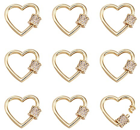 Screw Carabiner Lock Charms gold