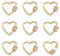 Screw Carabiner Lock Charms gold