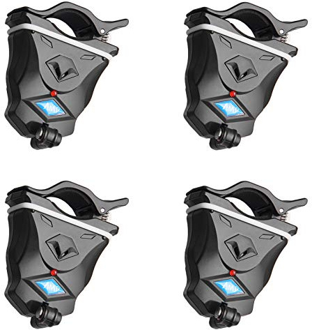 Shunfaji Alarme De Pêche,Indicateur De Morsure De Poisson,Indicateur De Morsure De Pêche Sensible électronique avec LED,Buzzer Oscillante sur Le De Pêche à La Canne, Équipement De Pêcheur. (4PCS)