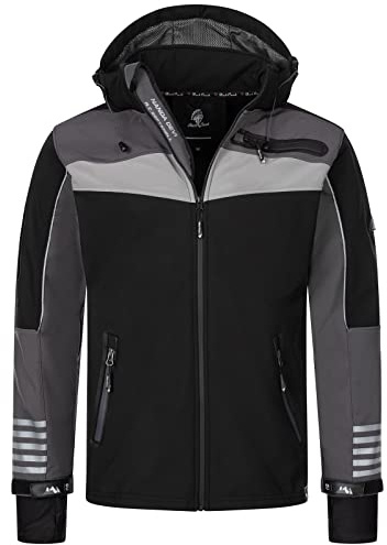 Rock Creek Softshelljacke Herren Outdoor H-288 | Wasserabweisende Übergangsbekleidung, funktionale Wanderjacke für Männer, Camping, Freizeit und wechselhaftes Wetter