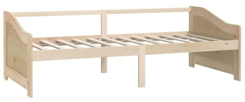vidaXL Kiefernholz Massiv Tagesbett 3-Sitzer Sofa Bett Gästebett Schlafsofa Bettsofa Sofabett Holzbett Massivholzbett Bettgestell 90x200cm