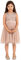 Maya Deluxe Mädchen Girls Sequin Embellished Party Tutu Bridesmaids Wedding Midi Dress With Belt Bow Kleid, Taupe Blush, 3-4 Jahre EU