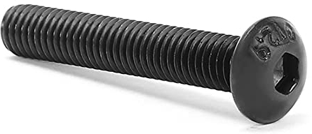 CREULT Rundschraube Innensechskant M2.5 x 25mm Lange Flachkopf-Innengewinde Schrauben, Vollgewinde, Standardsteigung 12,9-Grad-hochfester Kohlenstoffstahl (80 Stück)