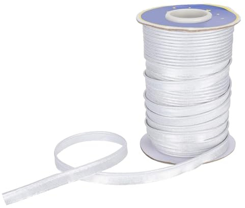 Beufee Geschenkband Silber, Geschenkband Silber, Geschenkband Glitzer, Silber Geschenkbänder Glitzerband Geschenkschnur Dekorative Schleifen & Bänder Für Weihnachtsdeko, Geschenkverpackung (Silber)