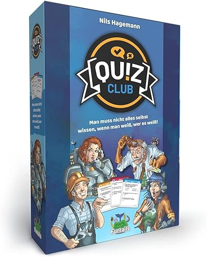 Funtails FTQC07DE Quiz Club, Zweite Auflage, (de) - Das Party-Quiz, bei dem Man Wissen und Nichtwissen der Mitspieler richtig einschätzen muss