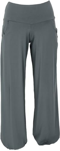 GURU SHOP Yogahose aus Bio-Baumwolle, Pluderhose - Dunkelgrau, Damen, Size:XL