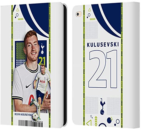 Head Case Designs Offizielle Tottenham Hotspur F.C. Dejan Kulusevski 2022/23 Erstes Team Leder-Wallet-Hülle Kompatibel mit Apple iPad Air 2 (2014)