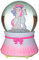 Castell Deco - Schneekugel, Glasballon, Musik und Licht - Einhorn und Prinzessin, innovatives Geschenk für Mädchen, Musikbox, LED-Nachtlicht, mehr als 7 verschiedene Melodien.