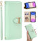 ZCDAYE Case for iPhone 11, iPhone 11 (6.1 inch) Wallet Phone Case, Skin-Friendly Flip Premium Leather Case Cover for Women Girl Lady,Green