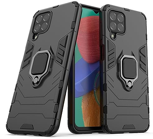 Max Power Digital Funda para móvil Samsung Galaxy M33 5G Carcasa Magnética con Anillo Imán Antigolpes Resistente Rígida Dura [Tecnología Absorción Golpes] (Samsung Galaxy M33 5G, Negro)