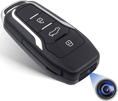1080P spy camera, 64GB mini hidden camera car key camera with motion detection, small portable camera (QD004UK)